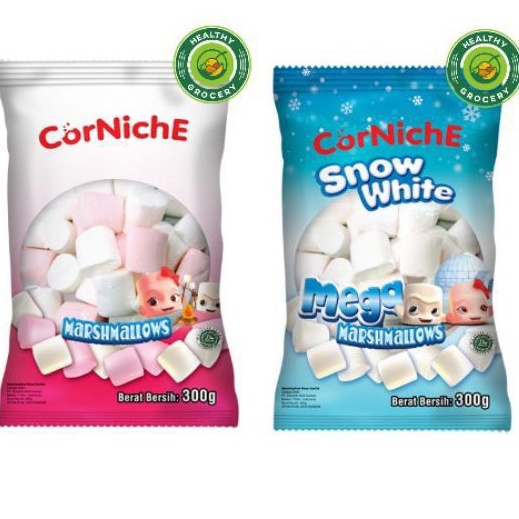 

➱8v Best Seller➾ CORNICHE Marshmallow Mega 300 gr / Pink White / Snow White / Marshmallows / Marshmellow / Marshmellow / PERMEN HALAL / MURAH 035