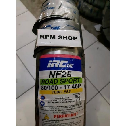 Ban IRC 80 100-17 Tubeless