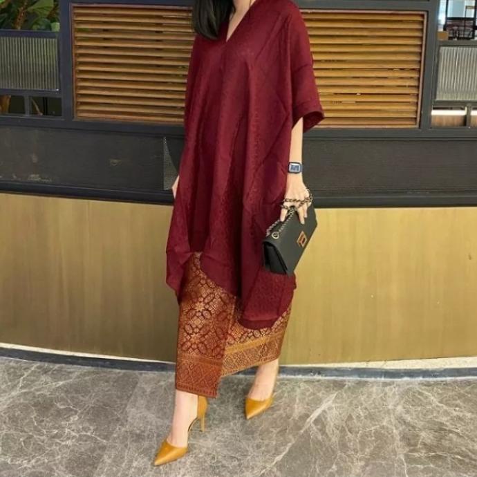 Kaftan viscose tunik Aruna Semi Sutra Premium