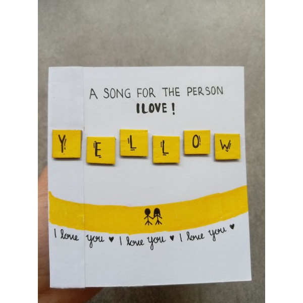 yellow coldplay albums ( white )FREE STICKER & SNACK