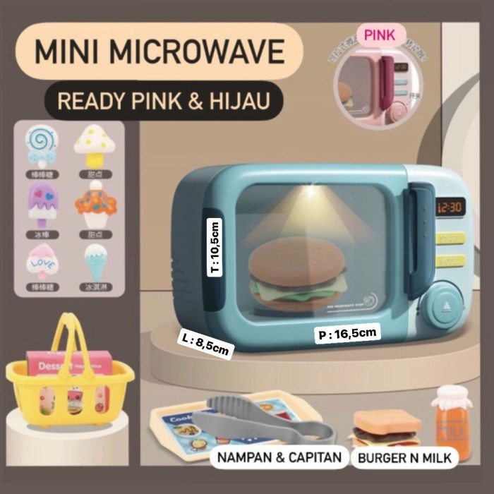 Mcov Mainan Mini Microwave Oven Eskrim Masakan Kado Anak