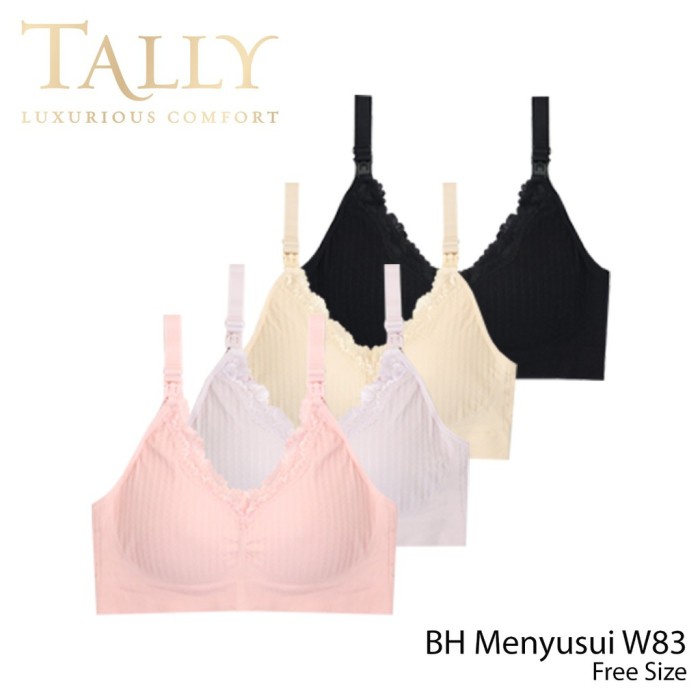 Terlaris Tally W83 Nursing Bra Seamless Bh Menyusui Busa Tanpa Kawat
