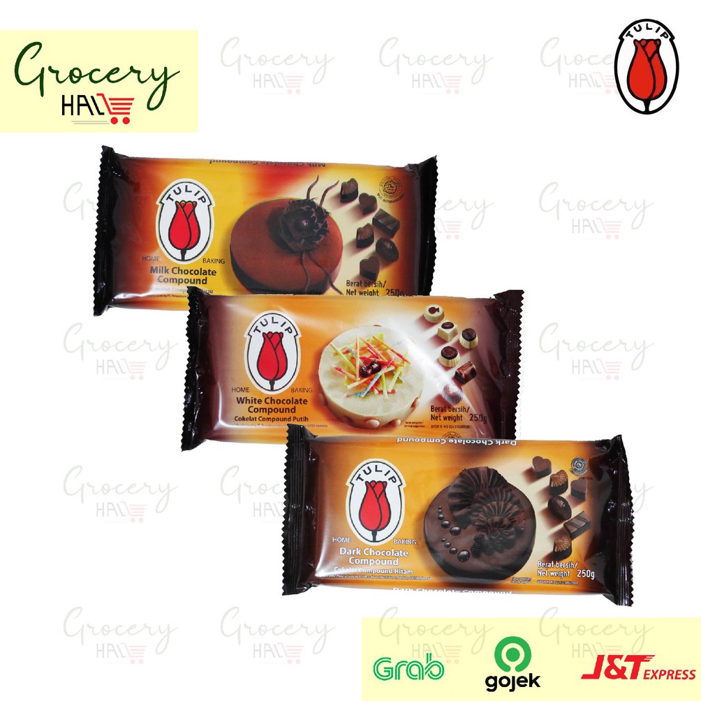 

Premium.. TULIP CHOCOLATE COMPOUND 225 GRAM ( DARK CHOCO / MILK CHOCO / WHITE CHOCO ) 00Z