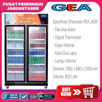 SHOWCASE CHILLER / COOLER 2 PINTU RSA JADE PPJ