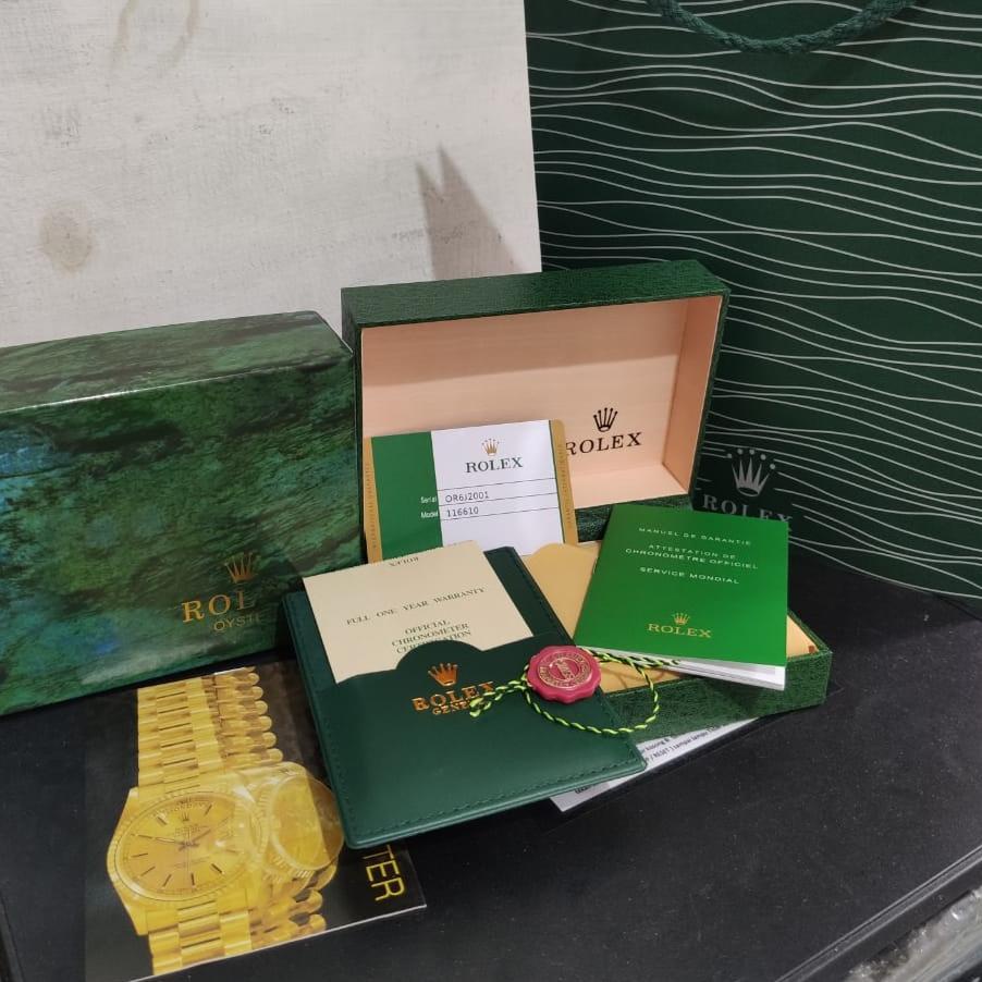 Ready Box Rolex Original Include Kartu / Box Rolex Hijau Komplit / Kotak Rolex Hijau Plus Paper Bag