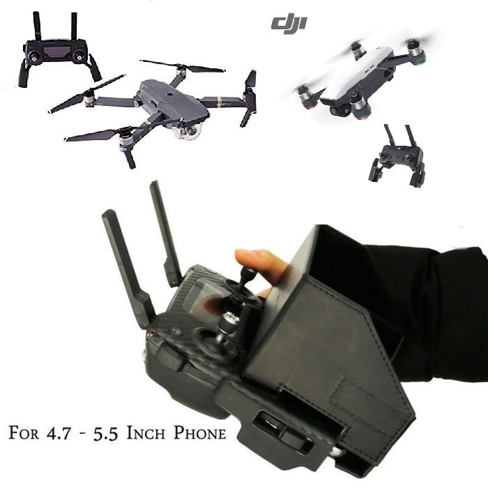 Drokam Remote Control Sunshade Sun Hood 4.7-5.5Inchi For Dji Spark Drone