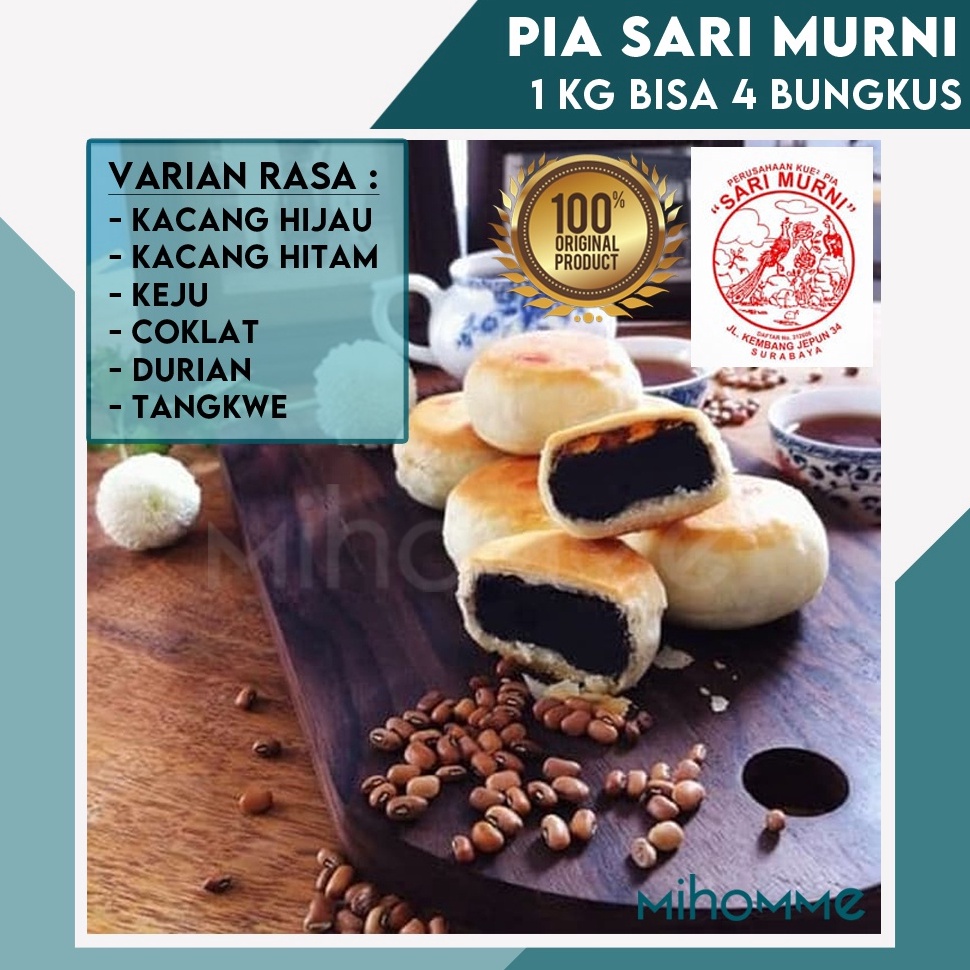 

Harga Murah Kue Pia Sari Murni Cemilan Snack Bakpia Roti Mooncake Oleh Oleh Khas Surabaya 04N