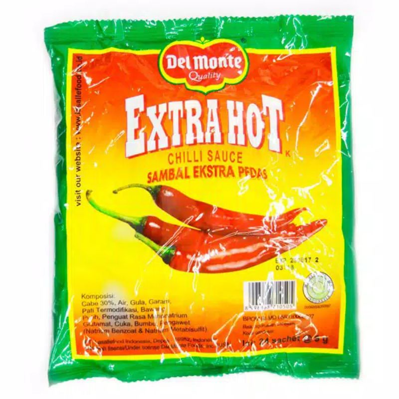 

Saus Sambal Pedas Extra Hot Isi 24 Sachet - DELMONTE