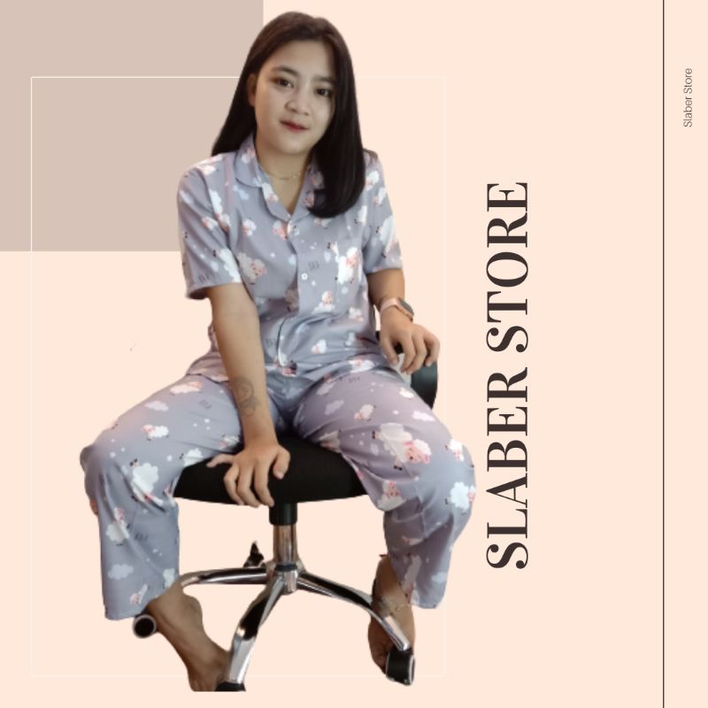 Baju Tidur Wanita Dewasa Piyama Set Kekinian Model Kemeja