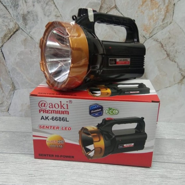 Terlaris Senter Aoki Premium Ak-6686L Led 20Wat/Senter Led Aoki Ak-6686L 20Watt