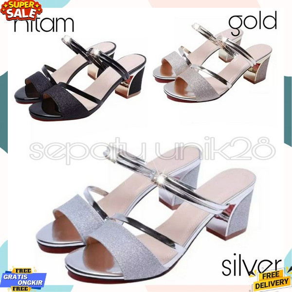 Hills Impor Hak Tahu Sandal High Hils Sendal Haihils Wanita Hak Tinggi Kantor Kerja Cafana Sandal Te