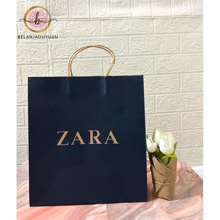 

New Paper Bag ZARA Biru Original ( Ready Stock JKT )