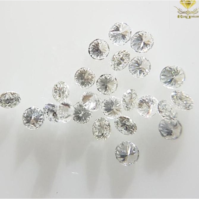 Berlian Asli Natural Diamond Tabur Putih Eropa 3Mm Gugur 10 Murah