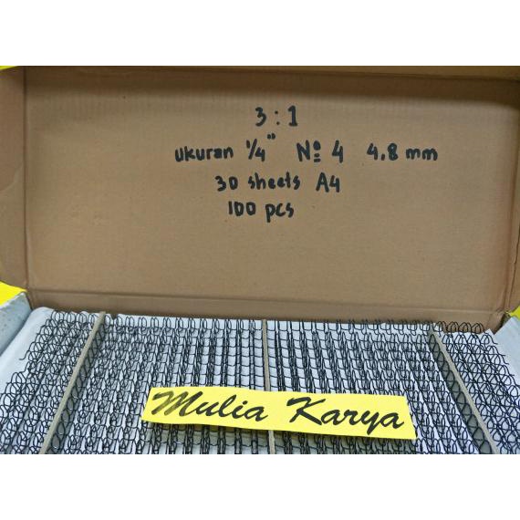 

Terbaik Spiral Kawat Jilid A4 No 4 Ukuran 1/4" 4.8 Mm