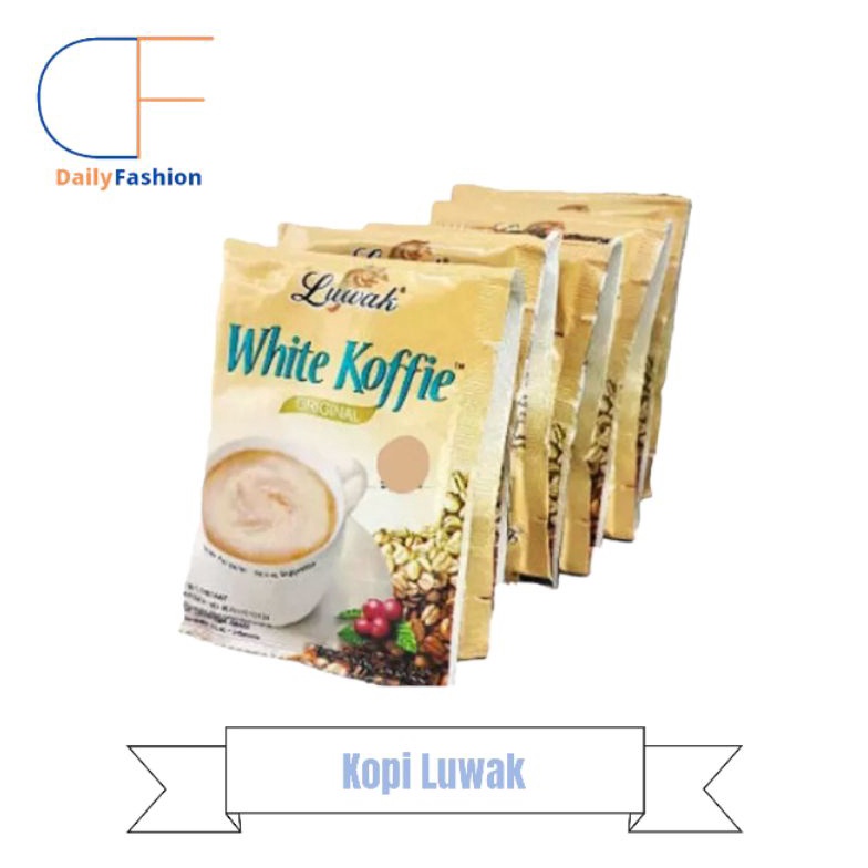 

SALEE!!!! KOPI LUWAK WHITE COFFE 1 RENCENG / GROSIR LUWAK WHITE KOFFIE 20gr MURAH 03L