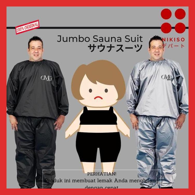 Jaket Sauna Pria Wanita / Sauna Suit Jumbo / Baju Olahraga Wanita