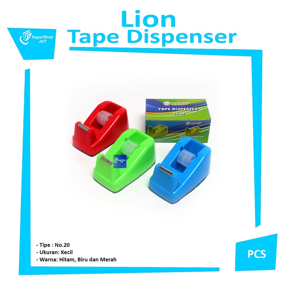 

✨MEGA ⚡ALE✨ LION - Tape Dispenser No:20 - Tempat Isolasi kecil - PCS
