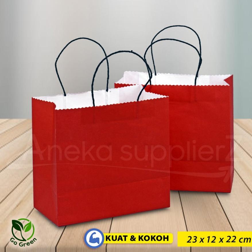 

Terbaru Paper Bag Merah - Paper Bag Imlek - Paper Bag Natal |M3 - 23x12x22 cm ( 20 PC)