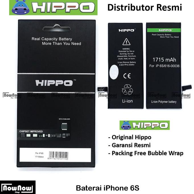 Baterai Hippo iPhone 6S Original Batre Batrai Battery HP Garansi Resmi