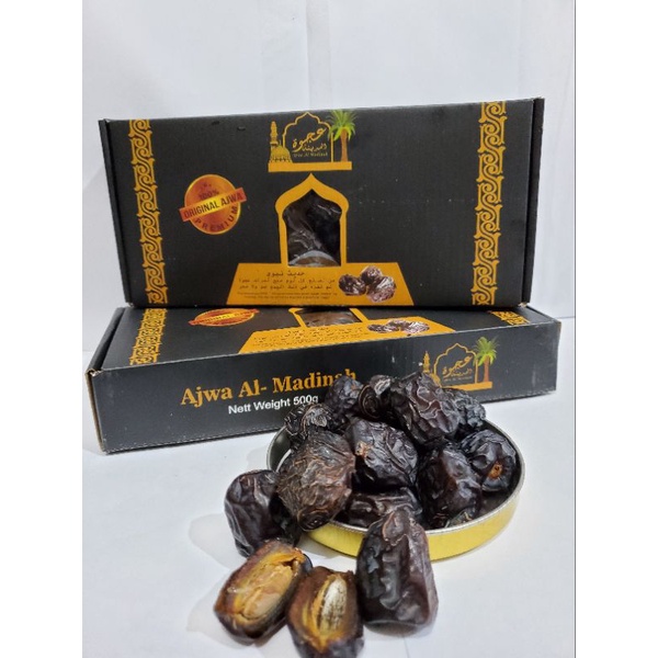 

kurma ajwa/nabi original almadinah kemadan dus 500gr