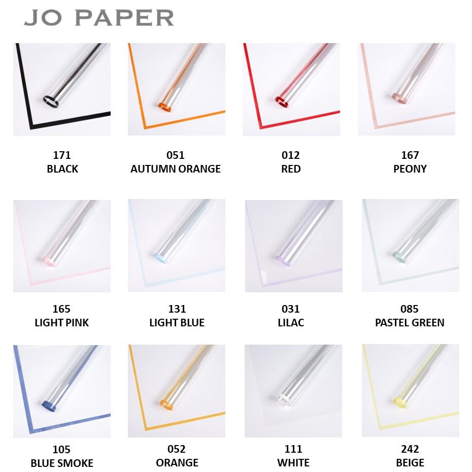 

Sale 7.7 [5 LEMBAR] Flower Wrapping Paper OPP Transparan Bening List Warna Kertas Buket Bunga Cellophane