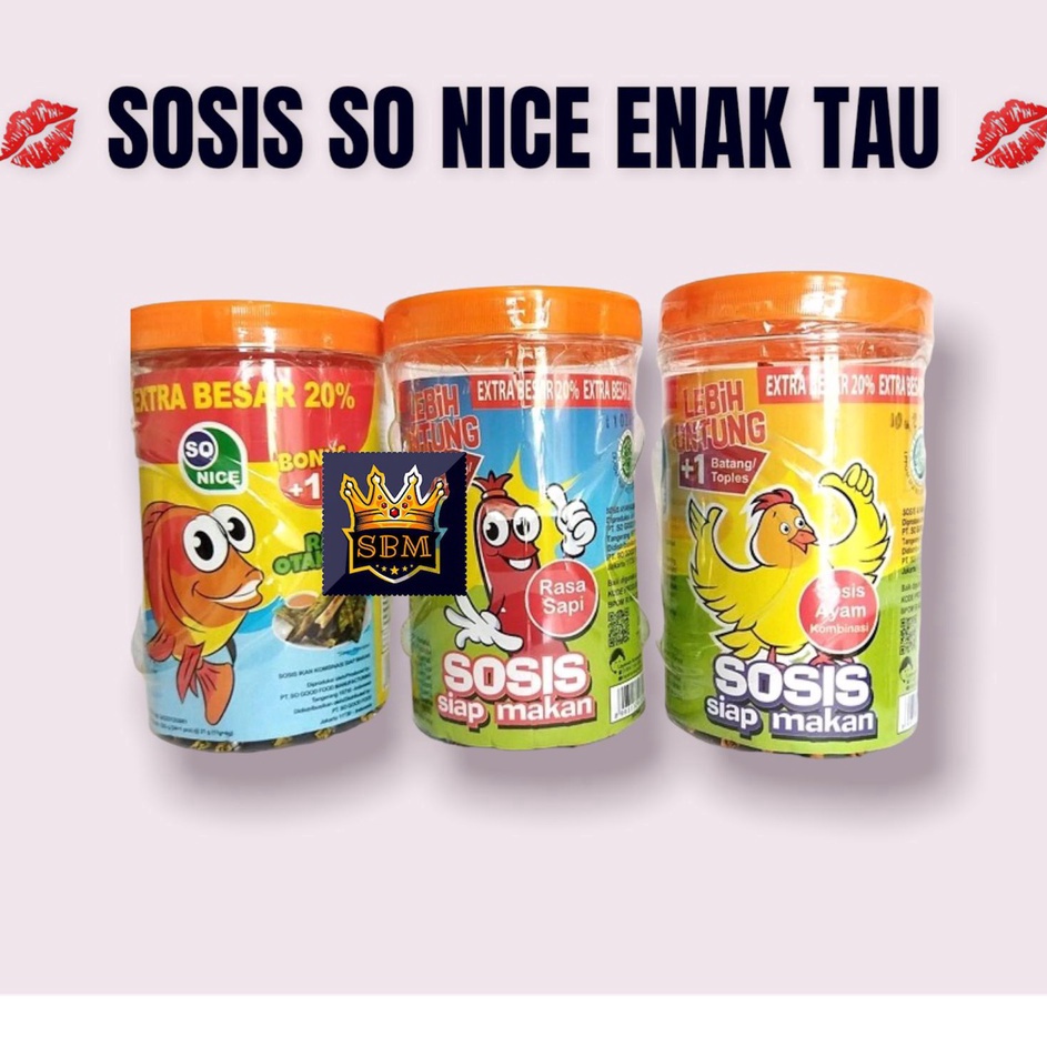 

♠ SOSIS SO NICE SIAP MAKAN RASA AYAM / SOSIS SO NICE SIAP MAKAN RASA SAPI / SOSIS IKAN SO NICE SIAP MAKAN RASA OTAK-OTAK KEMASAN TOPLES PROMO