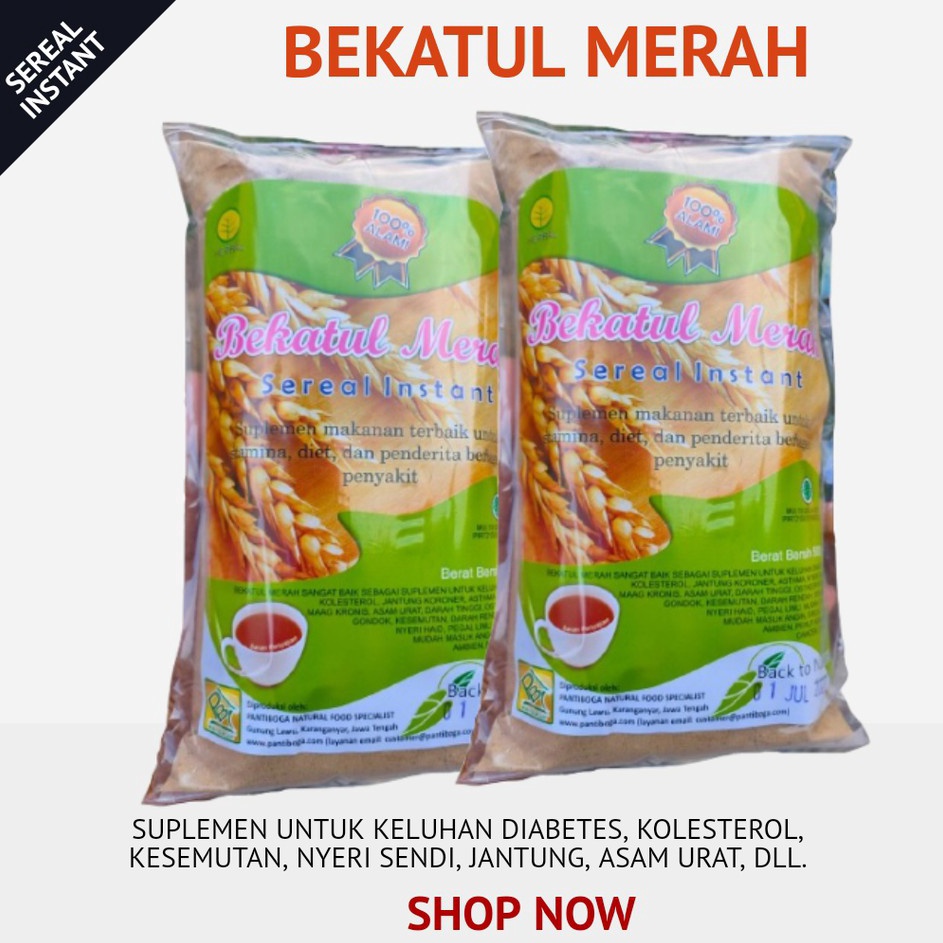 

ORIGINAL% BEKATUL BERAS MERAH ORIGINAL 100% - BEKATUL MERAH ISI 500GR (PROMO)