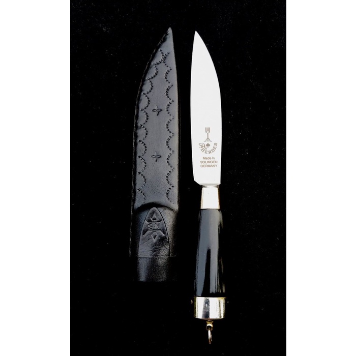 Pisau cap Garpu asli 4"type Legendaris Tanduk Kerbau &sarung kulit ORIGINAL