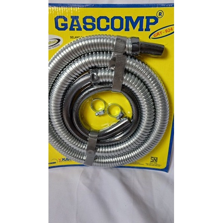 Selang regulator kompor gas Gascomp / selang spiral gascomp