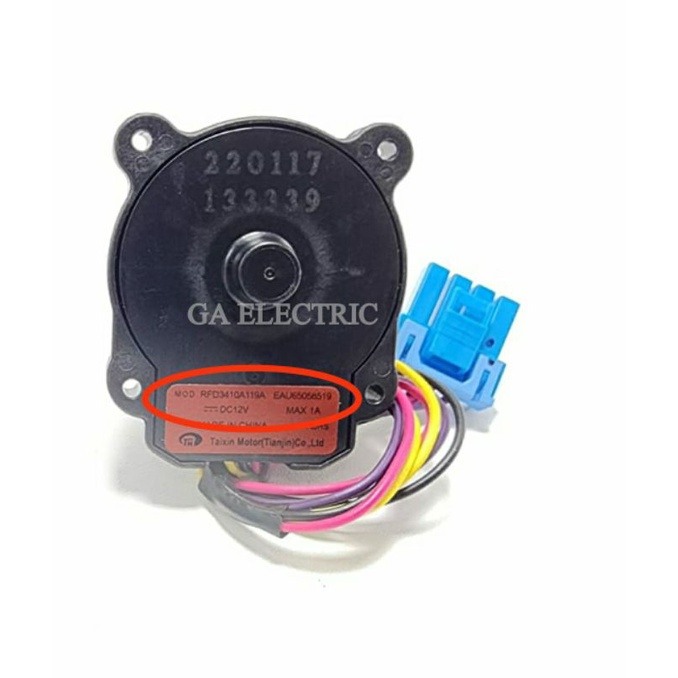 MOTOR FAN KULKAS LG EAU65058519 DC12V AS 5CM HITAM