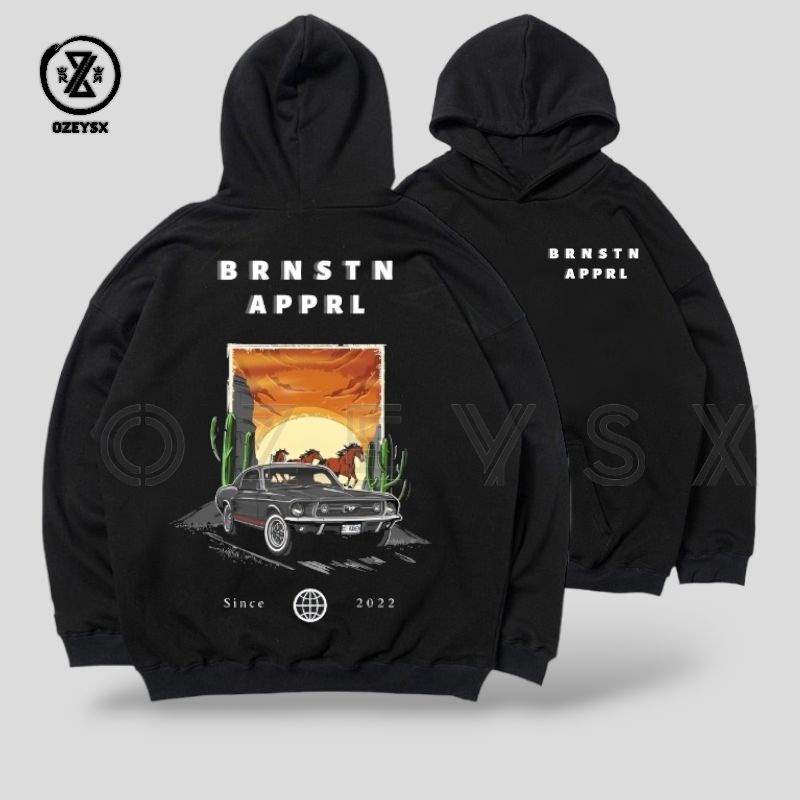 [Bisa COD] Sweater Hoodie Jumper Brensten Cars Dewasa Pria &amp; wanita Distro Hitam Cotton Premium Tebal M L XL XXL Hoodie Sweater Distro Pria wanita Sunmori Murah