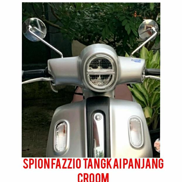 Spion Fazzio Spion Retro Bulat Full Croom Tangkai Panjang Fazzio