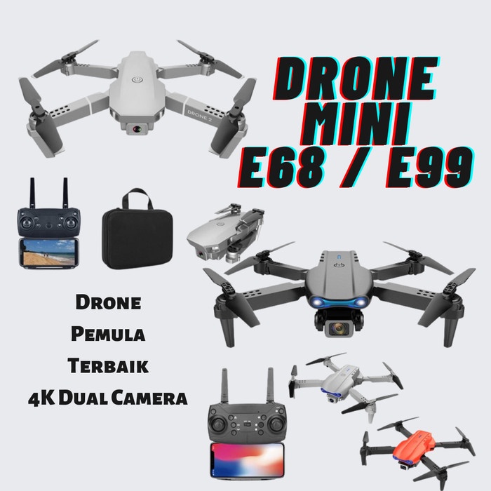 Drokam Drone E68 Mini Rc Drone 4K Hd Camera Wifi Fpv Quadcopter Vs Dji Mavic