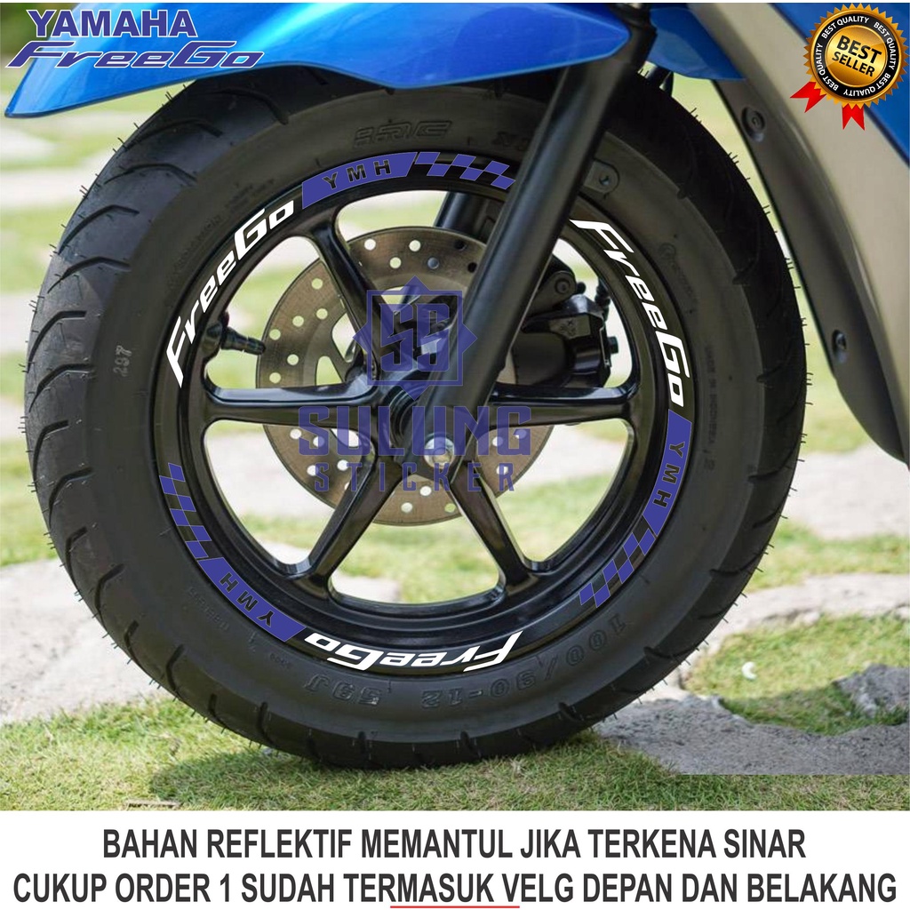 Stiker Lis velg Motor Yamaha Freego Variasi Aksesoris Terbaru