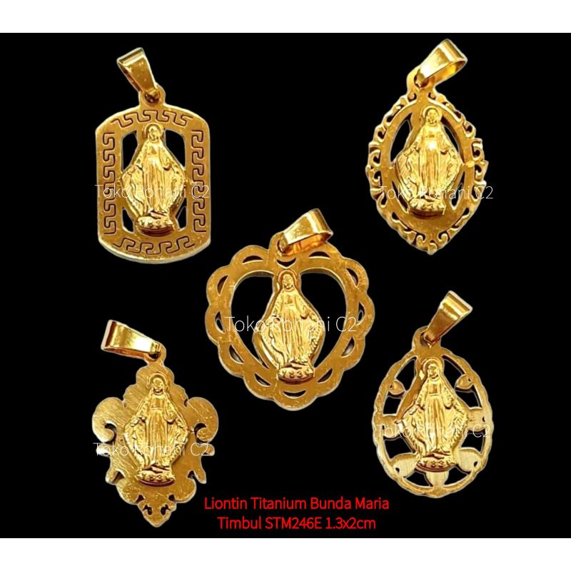 Liontin Titanium Maria STM246 1.3x2cm - Liontin Maria - Liontin Bunda Maria - Liontin Titanium