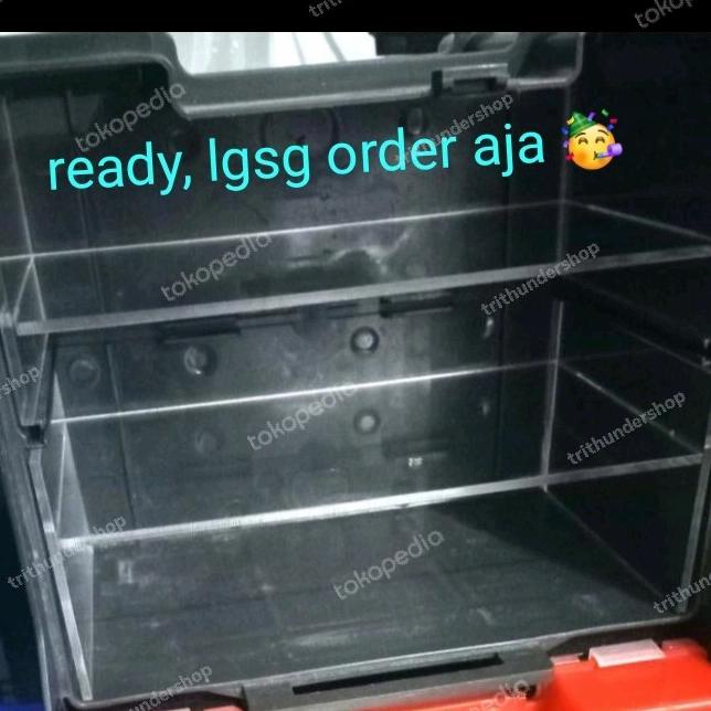 Sekat Akrilik Pitbox Tamiya Acrilic 3 Tingkat Pit Box 1 Kotak 3Mm