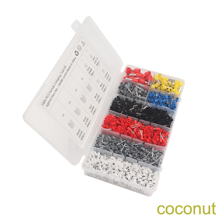 Terlaris (Dp) 1900 Pieces Pin End Terminal Corrosion Resistance Bright Color Co