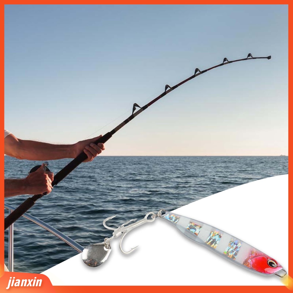 [Jianxin] 30g/7.5cm Memancing Umpan 3D Simulasi Fisheye Treble Hook Bercahaya Menggoda Logam Memancing Spanyol Buckthorn Plat Besi Memancing Luar Ruangan