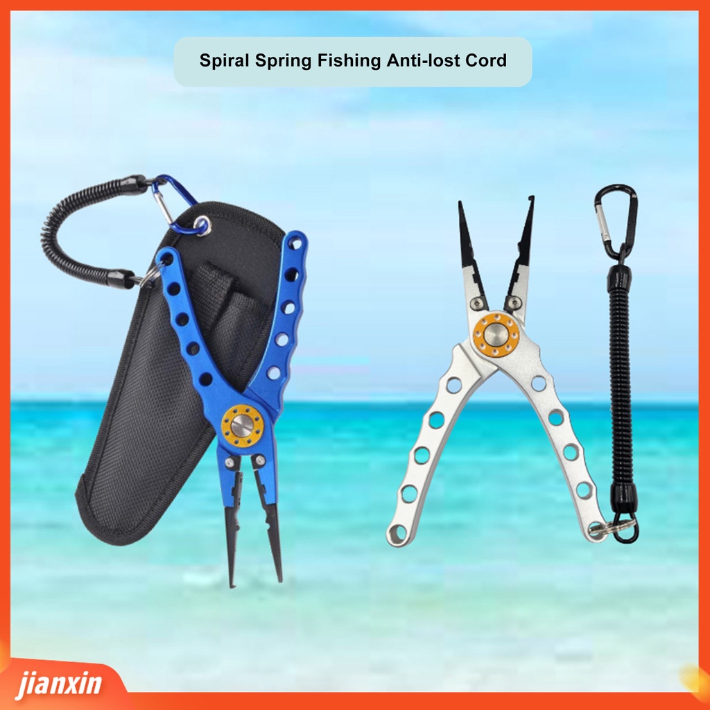 [Jianxin] anti Hilang Tali Ditarik Elastis Dengan Keyring Carabiner Multifungsi Anti-Pencurian TPU Digulung Musim Semi Memancing Anti-lost Safety Lanyard Perlengkapan Luar Ruangan