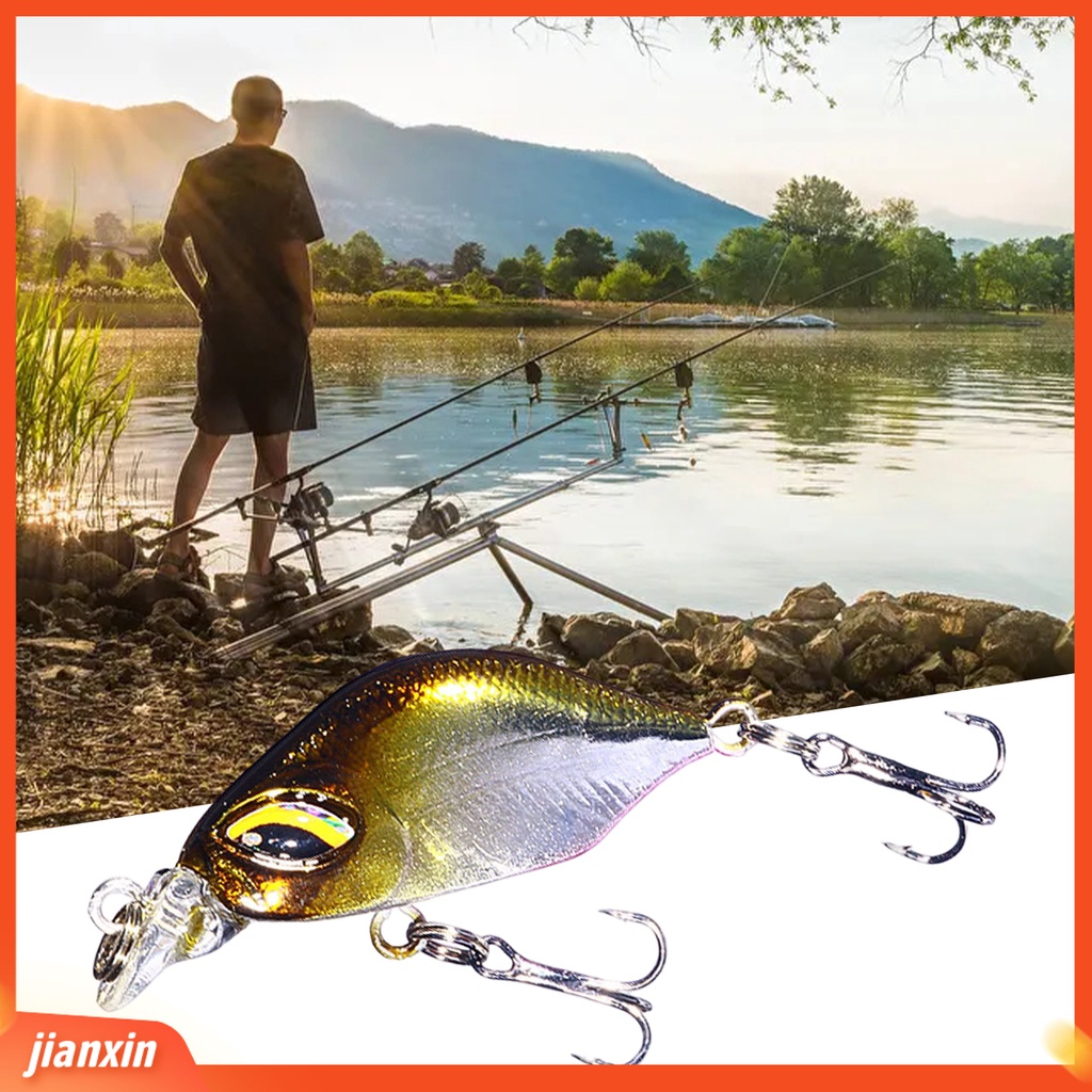 [Jianxin] 3.8 Cm/3.3g Ikan Kecil Umpan Simulasi 3D Fisheye Wobbler Kait Tajam Ganda Mencegah Pelarian Bass Laut Profesional Memancing Umpan Buatan Umpan Keras Memancing Tackle