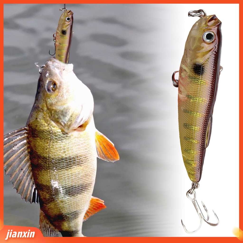 [Jianxin] 9g/9.2cm Memancing Umpan Kulit Hidup Simulasi Universal Reusable 3D Fisheyes Ikan Atraksi Compact Super Long Casting Mengambang Pensil Bass Umpan Alat Pancing