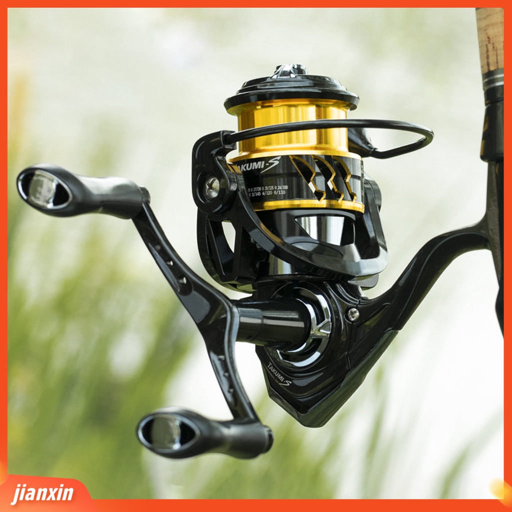 [Jianxin] lure Spinning Reel Adjustable Rasio Kecepatan Tinggi 5.2: 1gagang Ganda Kiri Kanan Memancing Roda Berputar Fishing Tackle