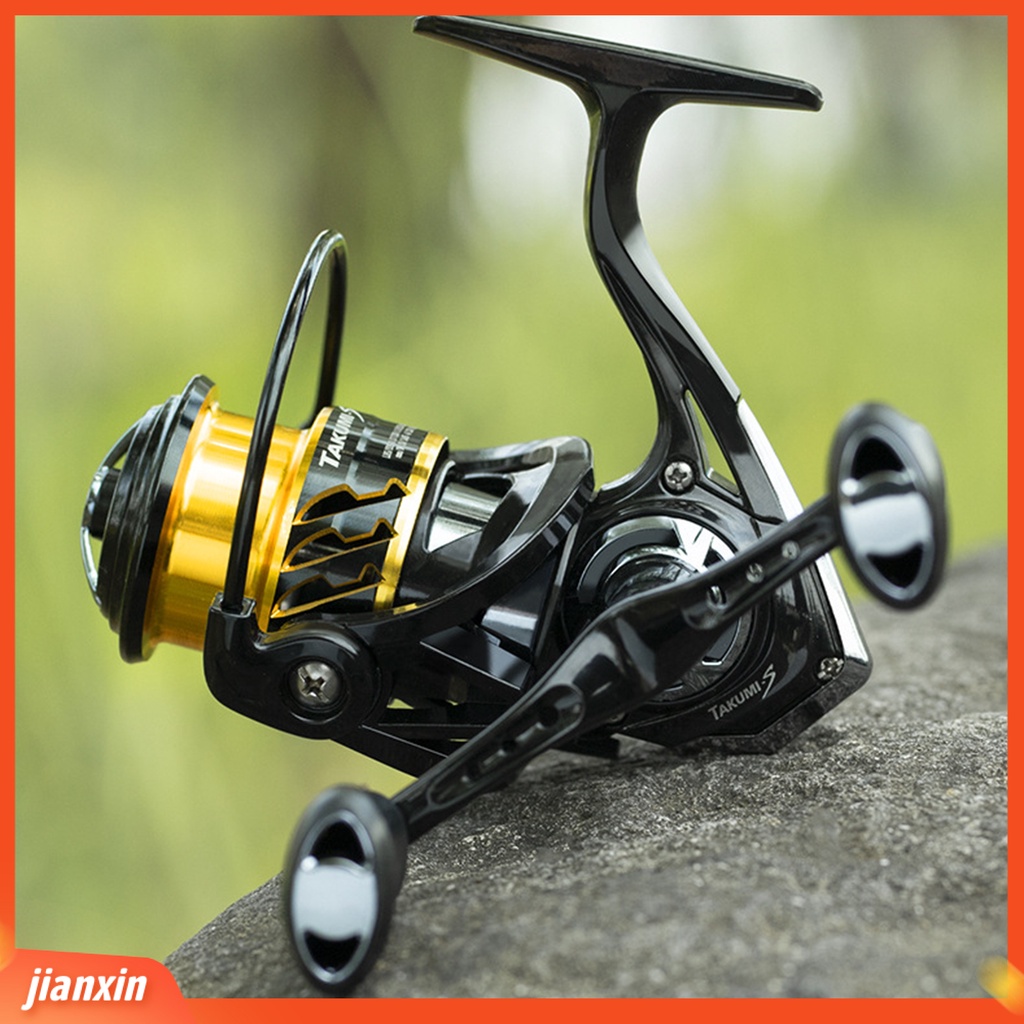 [Jianxin] lure Spinning Reel Adjustable Rasio Kecepatan Tinggi 5.2: 1gagang Ganda Kiri Kanan Memancing Roda Berputar Fishing Tackle
