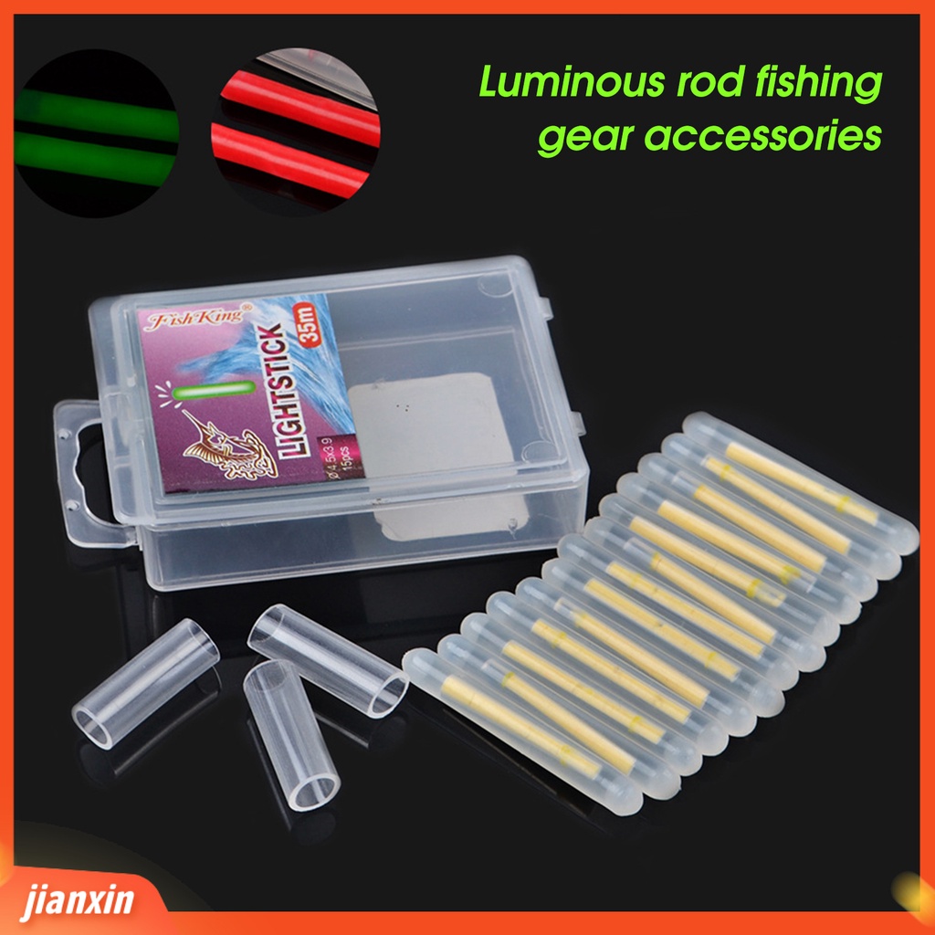 [Jianxin] 15pcs Stik Lampu Luminous Portable Mudah Digunakan Tahan Lama Untuk Memancing