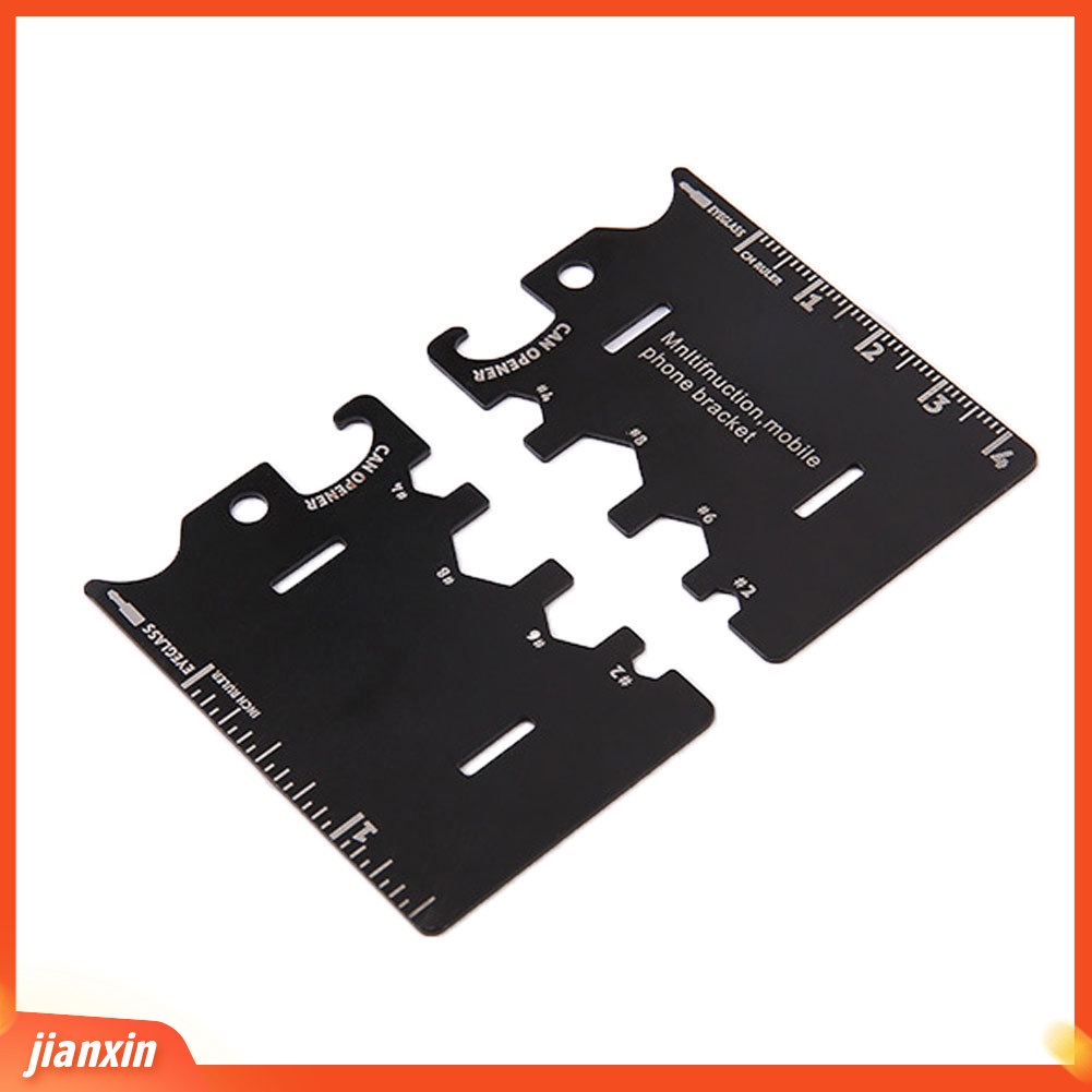 [Jianxin] Multifunctional Mini Card Bottle Opener Phone Holder Ruler Screwdriver Tool