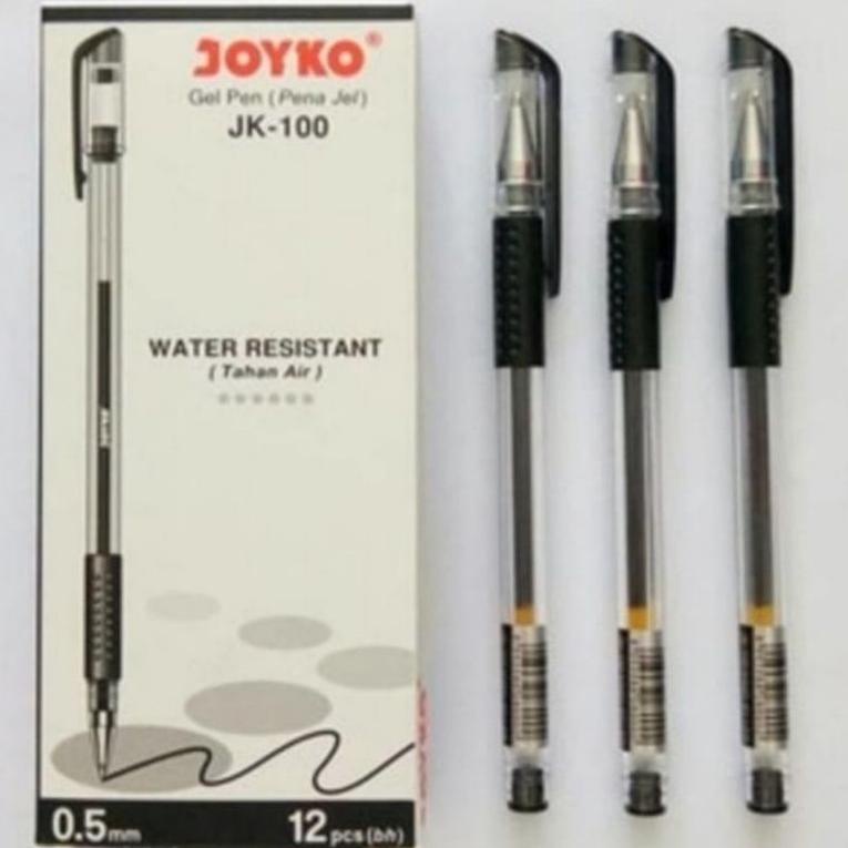 

GEL PEN/PULPEN JOYKO JK-100 0.5MM / 1 BOX 12PCS - HITAM