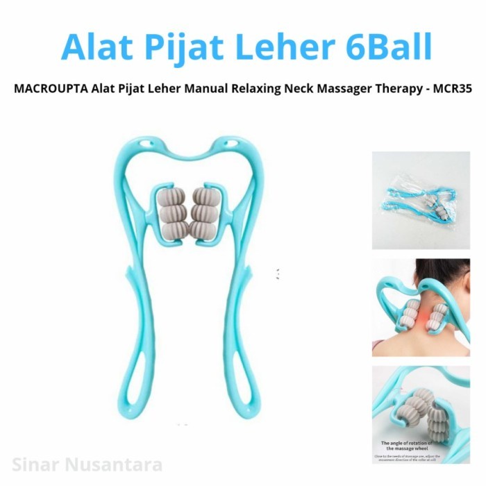 FM FIT Rollycomp Massage / Therapy Manual Neck Massar Six Wheel Necks