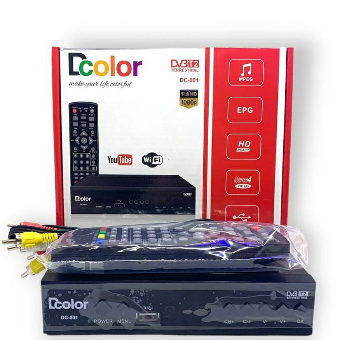 Terbaik STB Murah dvb t2 dcolor/stb tv digital DCOLOR gas 