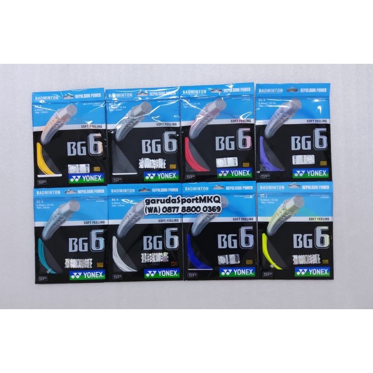 _ rI Senar Yonex BG 6 / Senar Raket Bulutangkis BG 6 / Senar Rakt Badminton BG 6 ✸ ¢