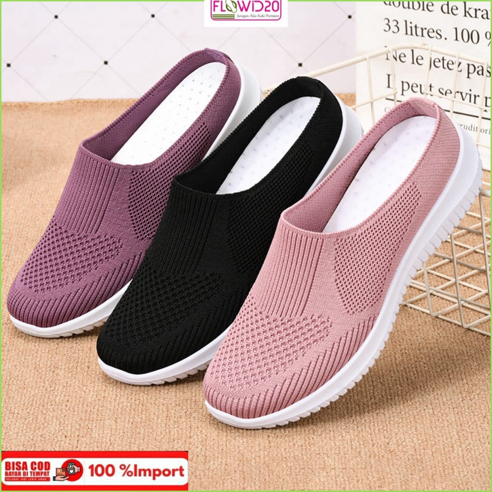 TNG.16Jn23ᴴ ‑ flat shoes rajut import slop sepatu rajut selop import 113